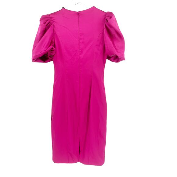 MAC DUGGAL Dress Size 0 Evening Gown Satin NEW Mini Puff Sleeves Pink Purple - Picture 6 of 7